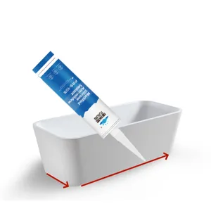 Wastafel perlindungan jamur kamar mandi Sealant tahan air lem cuci cekungan Sealant silikon untuk Flexo piring perekat
