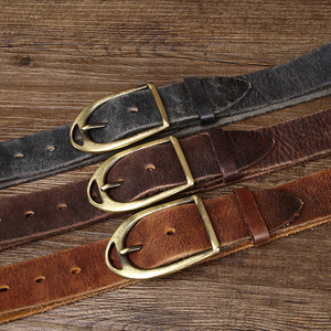 Wash Vintage Do Old Pure Cowhide Crack <span class=keywords><strong>Ceinture</strong></span> Hommes En <span class=keywords><strong>Cuir</strong></span> Aiguille Boucle Tendance Personnalité Cowboy Casual <span class=keywords><strong>Ceinture</strong></span> - Product Image 5