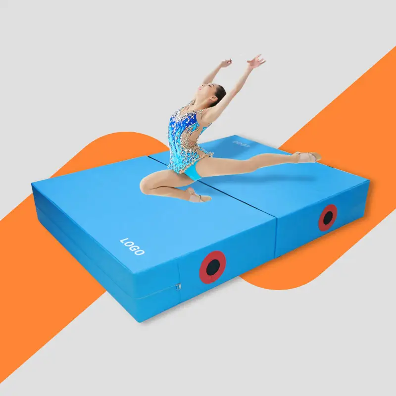 custom outdoor blue foam thick gym landing crash mats safety gymnastics mat