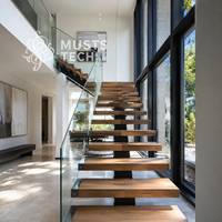 Escalier mono-à-capitainerie de luxe minimaliste pour intérieur, prix usine, fourniture d'ingénierie