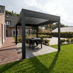 Pergola en aluminium à lames orientables pour <span class=keywords><strong>jardin</strong></span> et terrasse, pergola imperméable, structure <span class=keywords><strong>de</strong></span> terrasse extérieure - Product Image 1