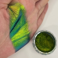 Caméléon Pigment Poudre Jaune Aurora Bonbons Or Pâte Solvant Thermochromique Revêtement Lumineux Résine Couleur Violet
