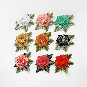 Multy colori <span class=keywords><strong>per</strong></span> cucire abbigliamento Applique ricamato solubile in <span class=keywords><strong>acqua</strong></span> 3D fiore Patch - Product Image 3