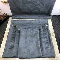 Sacs à poussière en suède synthétique gris avec cordon de serrage, sacs d'emballage en tissu suédé personnalisés, sacs à poussière écologiques de luxe pour bijoux, impression d'écran 001