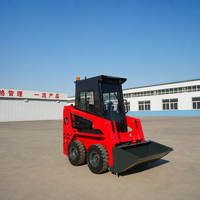 Peralatan Serbaguna EPA Diesel Mini Skid Steer Loader Transmisi Hidrolik Ban Lebar Aksesoris Skid Steer untuk Pekerjaan Kota