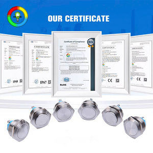 מתג איפוס נירוסטה 19 מ\\\"מ מואר, עמיד למים בתקן IP65/IP67, עם חיבור פינים לבקרה תעשייתית - Product Image 6