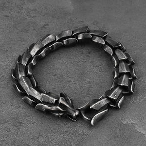 Nordic Viking Bracelets <span class=keywords><strong>Quille</strong></span> En Acier Inoxydable 316L Dragon Chian Bracelet Pour Homme - Product Image 3