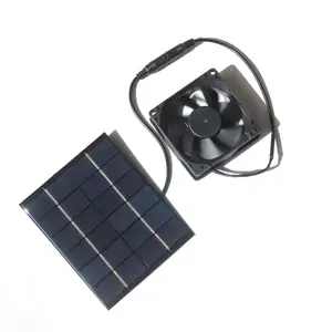 2W solar ventilation fan chicken dog cat pet exhaust high air-flow solar fan with solar panel