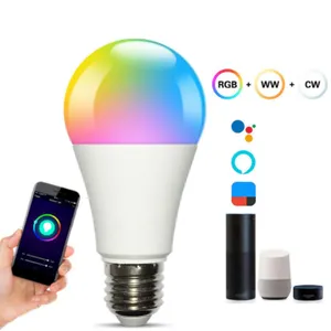 Música Remote 9W Iluminação Decorativa Lâmpadas Inteligentes RGB Voice Dimming Colorido Mudando Smart Wifi Light Bulb