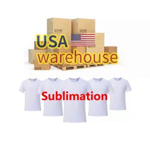 Camisas de sublimación 100 poliéster 100 poliéster camisas de sublimación algodón sensación en blanco camiseta US WAREHOUSE camiseta personalizada impresión - Product Image 1