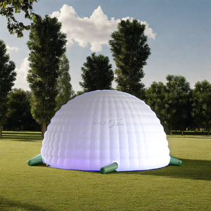 Gigante al aire libre portátil blanco burbuja LED media cúpula iglú publicidad inflables con iluminación LED fiesta aire tiendas exposiciones - Product Image 2