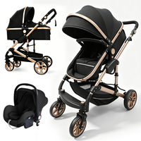 Poussette double de luxe haut de gamme 3-en-1 pliable avec siège auto pour bébé, en tissu Oxford, charge 20 kg, pour enfants jusqu'à 3 ans - Nouveauté 2026, Vente Flash