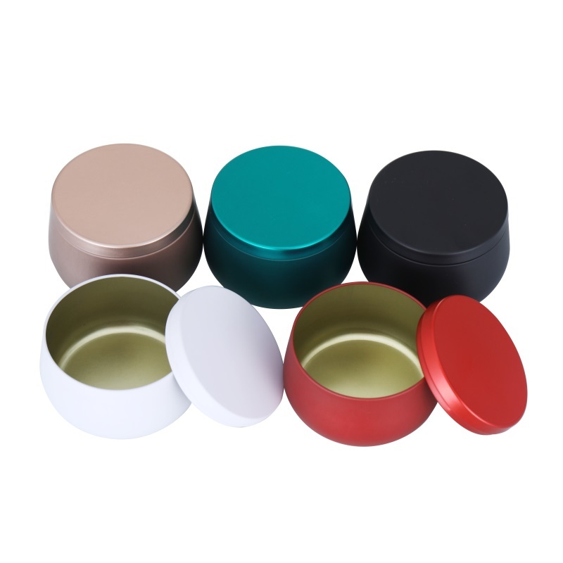 hot selling candle holders luxury tin plate jar 4oz 8oz tin cans metal small tins for candles