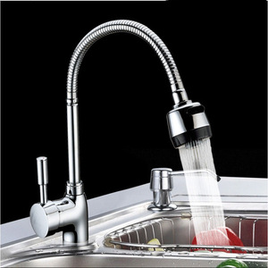 Kitchen Faucet Single Handle Pull Out <b>Spray</b> Deck <b>Mounted</b> Ceramic Valve Core 2.0-2.9gal/m - Product Image 2