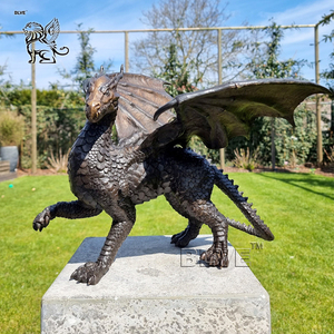 BLVE occidental moderno al aire libre tamaño natural jardín Metal latón fundido bronce Dragón Volador escultura fuente estatua - Product Image 5