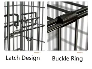 للبيع بالجملة أدنى كمية يمكن طلبها بسيطة التركيب قوية داخل وخارج المنزل معدنية سوداء قفص حيوانات أليفة قفص كلب 48 بوصة للبيع