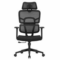 Chaise de bureau exécutive ergonomique pivotante à dossier haut en maille pour ordinateur, mobilier de bureau moderne en gros