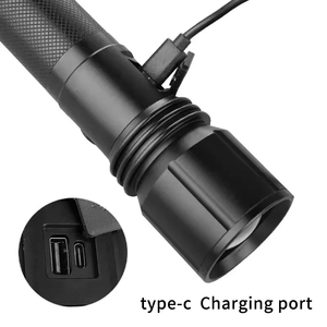 Có thể sạc lại đèn pin <span class=keywords><strong>lumens</strong></span> cao siêu sáng đèn pin với LCD hiển thị kỹ thuật số 5 chế độ mạnh mẽ chiến thuật đèn pin - Product Image 4