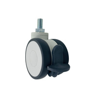 Roues de chariot d'hôpital série B de 3 pouces en nylon et TPR avec roulements de qualité médicale et capacité de charge élevée pour usage médical