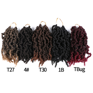 10 pouces pré-torsadés printemps torsion Crochet tressage <span class=keywords><strong>cheveux</strong></span> 70g <span class=keywords><strong>court</strong></span> bouclés bombe torsion tresses pour femme <span class=keywords><strong>africaine</strong></span> - Product Image 6