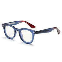 Monture Optique TR en Métal Tendance avec Rivets, Branches Anti-Lumière Bleue, Lunettes de Vue Homme Femme, Modèle 2530-3