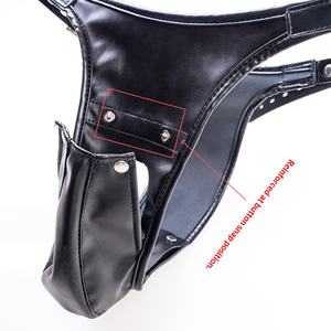 Ropa Interior Masculina con Jaula para Pene Desmontable, Tapón <span class=keywords><strong>Anal</strong></span> Sin Vibración, Pantalones de Cuero, Juguetes para Masturbación y Coqueteo, Modelo al por Mayor - Product Image 1