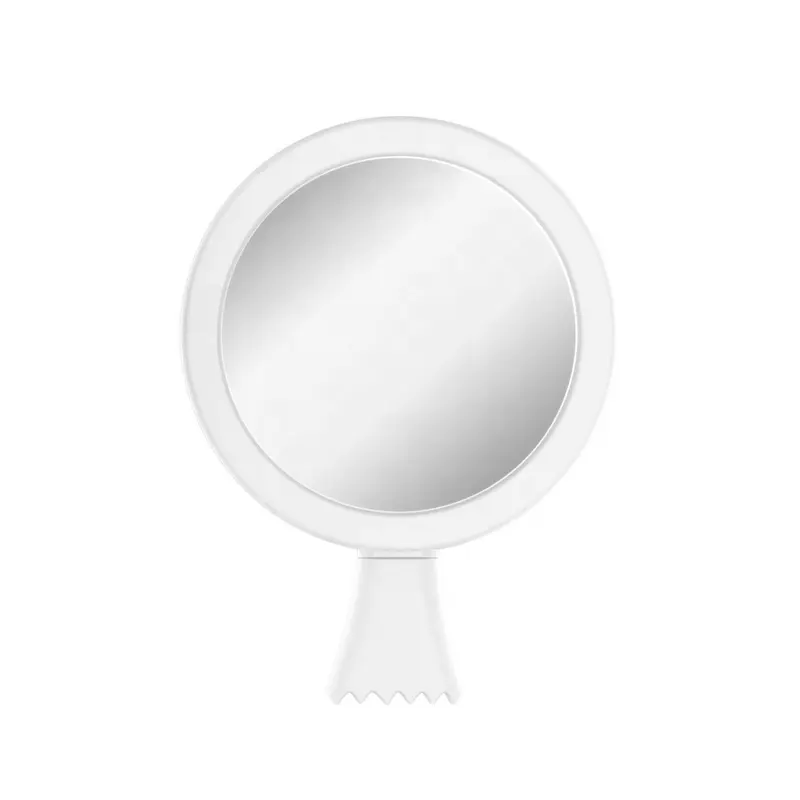 Kostenlose Probe Runde LED tragbare Touchscreen niedlichen Schmink spiegel Kosmetik spiegel mit Lichtern Kompakte Tasche Make-up Hands piegel