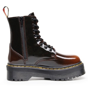 Botas de moto europeas y americanas de suela gruesa con 8 agujeros y cremalleras laterales, botines cortos de estilo inglés para mujer - Product Image 2