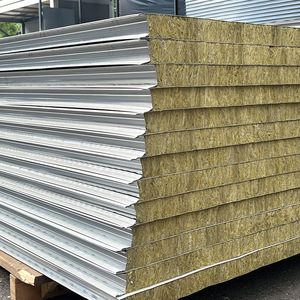 Trọng lượng nhẹ đá len Sandwich Panel tường prefab chống cháy cách âm cho bên ngoài xây dựng bức tường chống cháy cách âm - Product Image 5