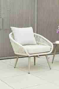 Modern Outdoor Aluminum Rope Coffee Set <b>Garden</b> Furniture with Stacked <b>Table</b> and Chair for Leisure & Entertaining - Product Image 5
