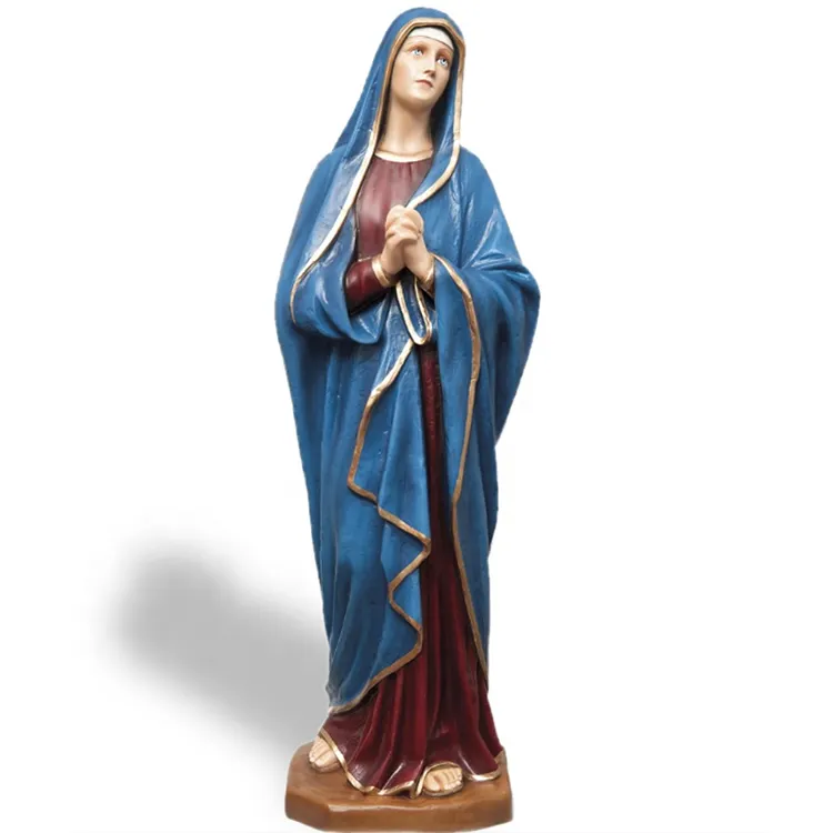 Hot Koop Outdoor Levensgrote Glasvezel Religieuze Standbeelden Hars Virgin Mary Sculptuur Voor Kerk Decoratie