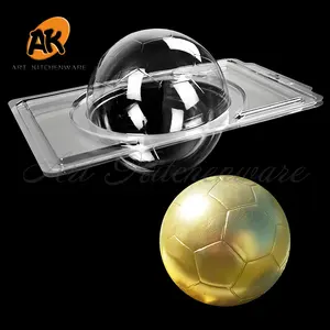AK 3D Football Plastique Personnalisé Moldes De Chocolat Moule Plateau Bar À La Main Chocolat Bombe Boule Faire Bonbons Moule Décoration Outils