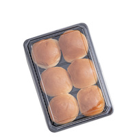 Contenants à pâtisserie carrés transparents en PET personnalisés pour boîte à biscuits et gâteaux
