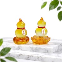 Ornement décoratif de bureau en verre émaillé Zibo fabriqué en Chine, base rotative en forme de lotus, gourde, parfait pour les cadeaux de fin d'année