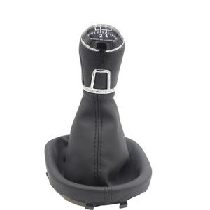 Poignée de levier de vitesses en cuir pour Volkswagen Touran, 5 ou 6 vitesses, boîte de vitesses manuelle, design ergonomique, accessoire intérieur de voiture - Product Image 2