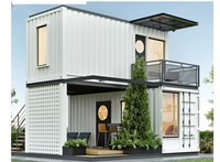 Casa contenedor Modular de estructura de acero pequeña portátil para exteriores para uso en tienda de oficina en casa DISEÑO DE Panel sándwich móvil