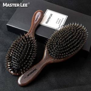 Brosse à cheveux Pinceau démêlant en bambou Pinceau démêlant et brillant Brosses Masterlee Brand Poils Offre Spéciale Nylon Logo personnalisé - Product Image 3