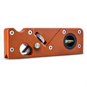 Cepillo de mano para refilar bordes a 45 grados, cepillo de bisel de aleación de aluminio con nivel de burbuja, herramienta manual de desbarbado para carpintero - Product Image 4