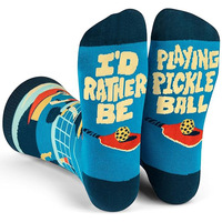 Chaussettes fantaisie personnalisées, chaussettes en coton à motifs amusants, chaussettes personnalisées avec logo, chaussettes de golf et de pickleball pour hommes, OEM ODM