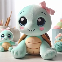 Juguete suave de tortuga de peluche realista de alta calidad, simulación de animales marinos, peluche de tortuga marina adorable