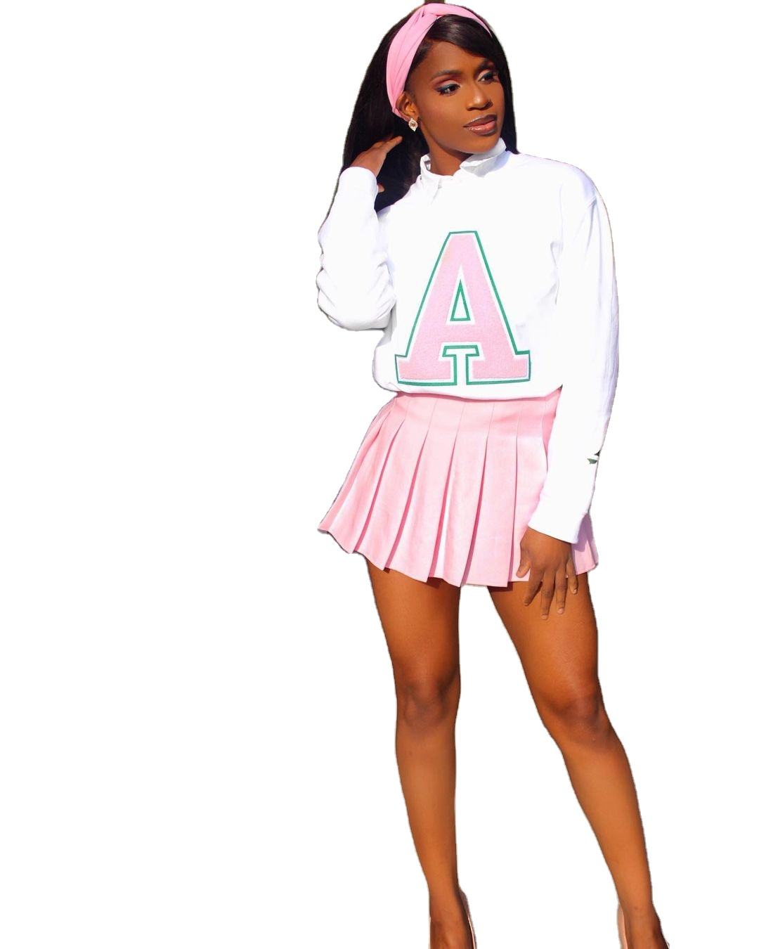 Customized OEM Oversized AKA Alpha Sorority Women Crew Neck 1908
