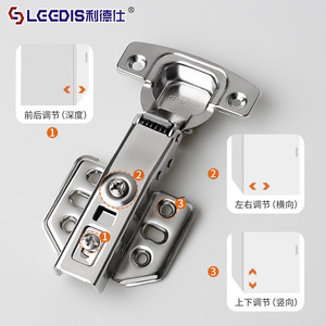Lideshi Cabinet Door Hinge Stainless Steel 35Mm Soft Closing Hydraulic Spring Hinge For Furniture - Product Image 1