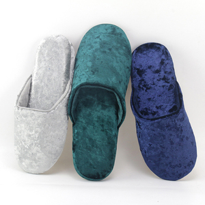 Personnalisé De Luxe Femmes Souple En Mousse à Mémoire Épaisseur Unisexe <span class=keywords><strong>Matin</strong></span> Nuit Velours Orteil Fermé Hôtel Pantoufles Logo - Product Image 2