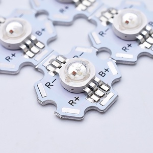Chip LED RGB Jstronic Highlight Merah Hijau Biru Epistar 3W 9W, Dioda LED Daya Tinggi 3 Watt dengan Papan PCB - Product Image 4