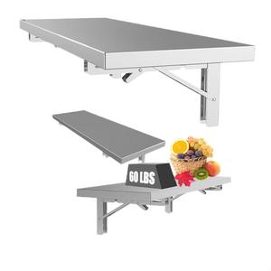 Estante Comercial de Acero Inoxidable para Montaje en Pared, Resistente, con Parte Trasera Abatible, para Cocina de Hotel o Catering - Product Image 3