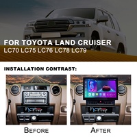 Lecteur multimédia de voiture Navihua GPS WIFI Radio stéréo Lecteur DVD pour Toyota Land Cruiser LC76 LC75 LC70 LC78 LC79 2007-2023