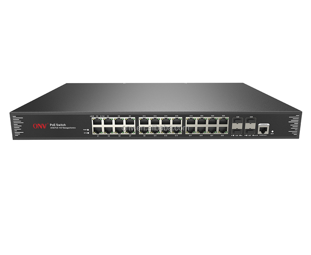New Price 24 POE Port with SFP Port Full Gigabit L2+ Managed Switch with QoS 59Gbps Capacity IP40