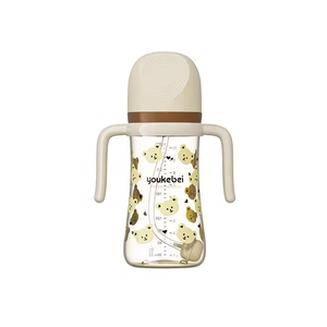 <span class=keywords><strong>Biberon</strong></span> d'alimentation pour bébé en PP sans BPA, avec paille à large ouverture anti-colique et motif imprimé personnalisé OEM - Product Image 4