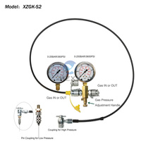Kit de remplissage d'azote XZGK-S2 0-3600psi avec 2 manomètres, 1 vanne principale, 2 raccords, 3 broches et 1 tuyau pour le remplissage d'azote