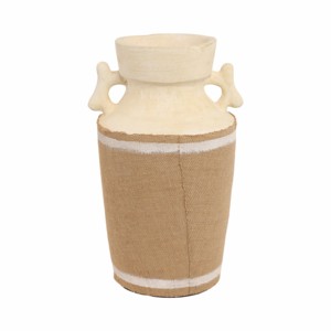 Vaso rustico in terracotta con avvolgimento in juta intrecciata per decorazioni domestiche e uso in soggiorno - Product Image 5